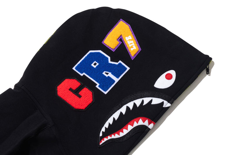BAPE X CR7 LIFE LOGO RELAXED FIT SHARK FULL ZIP HOODIE M #2