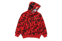 BAPE X STRAY KIDS CAMO SHARK RELAXED FIT FULL ZIP HOODIE