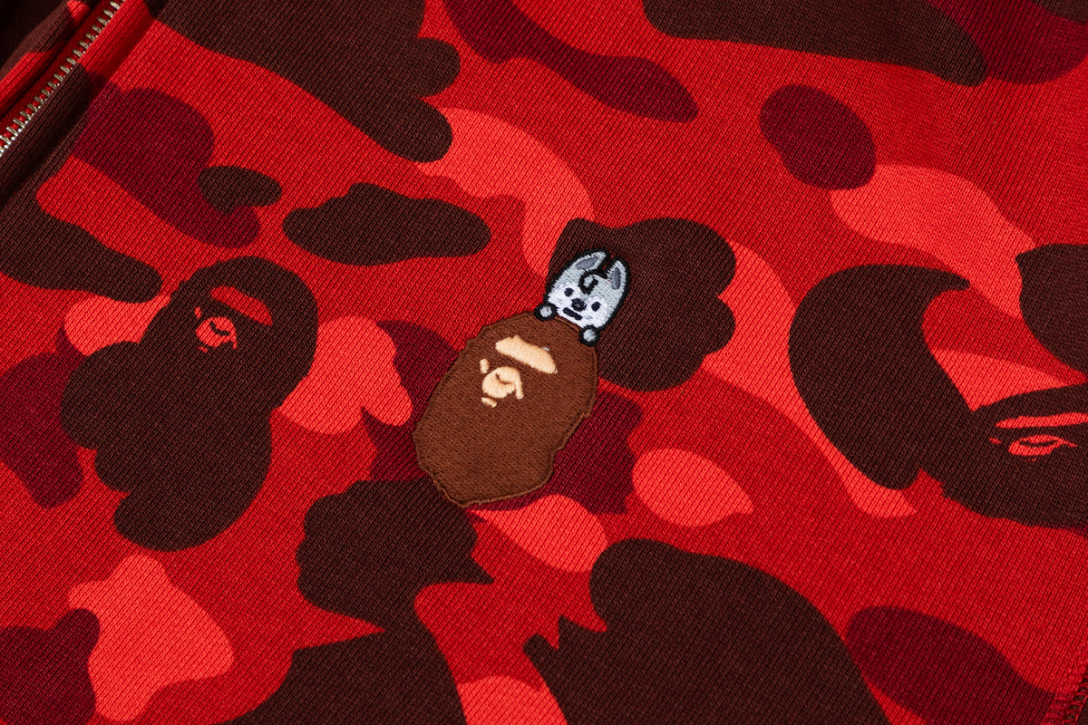 BAPE X STRAY KIDS CAMO SHARK RELAXED FIT FULL ZIP HOODIE