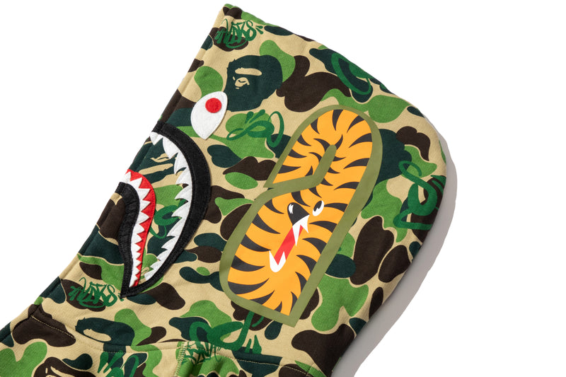BAPE X SPOTIFY BY CENTRAL CEE CAMO SHARK FULL ZIP HOODIE