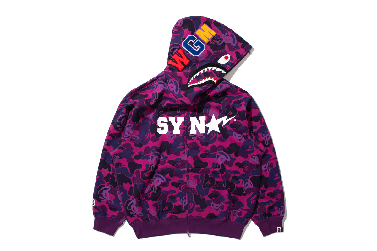 BAPE X SPOTIFY BY CENTRAL CEE CAMO SHARK FULL ZIP HOODIE