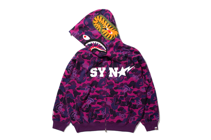 BAPE X SPOTIFY BY CENTRAL CEE CAMO SHARK FULL ZIP HOODIE
