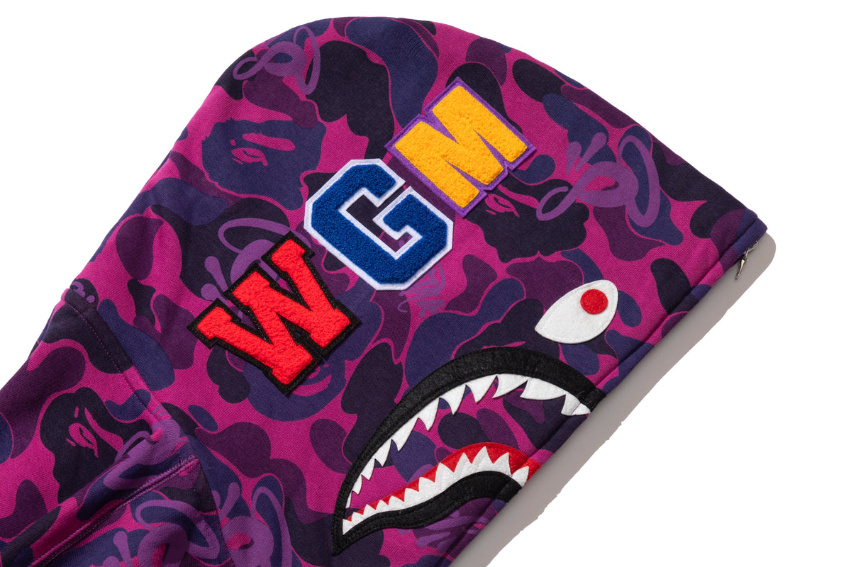BAPE X SPOTIFY BY CENTRAL CEE CAMO SHARK FULL ZIP HOODIE