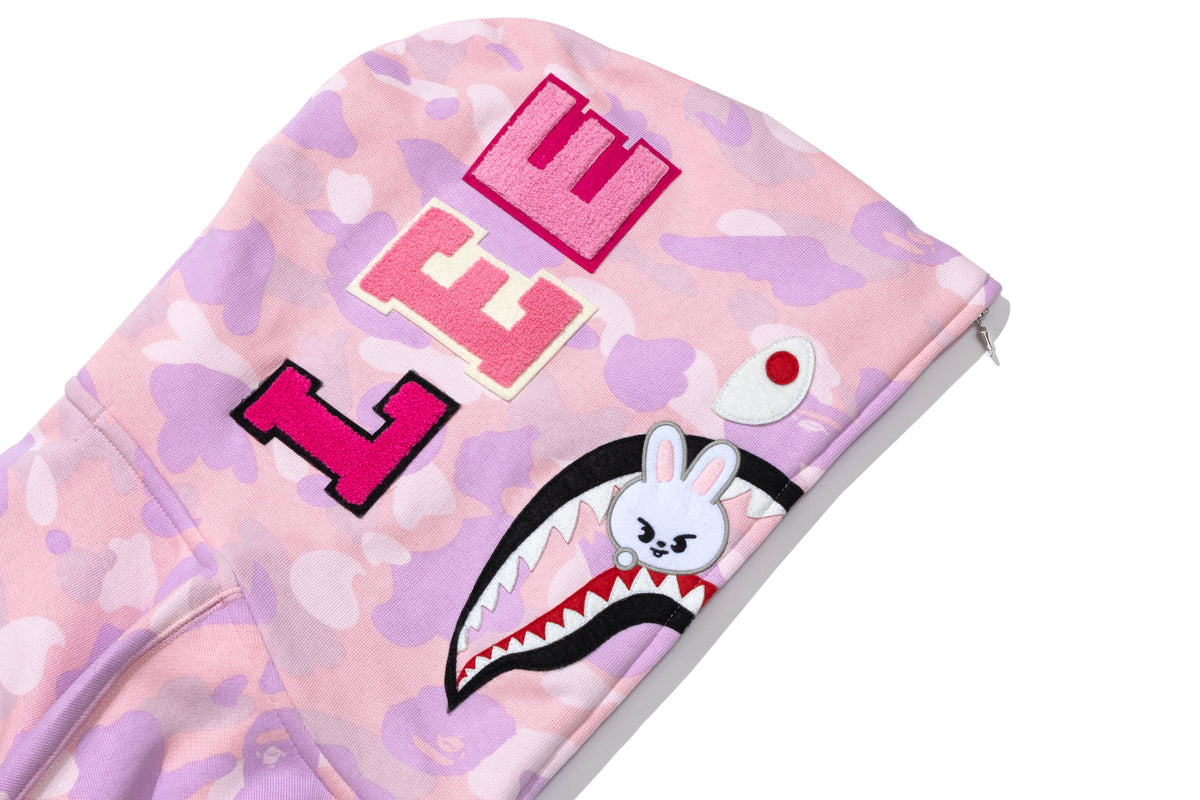 BAPE X STRAY KIDS LEEBIT SHARK FULL ZIP HOODIE