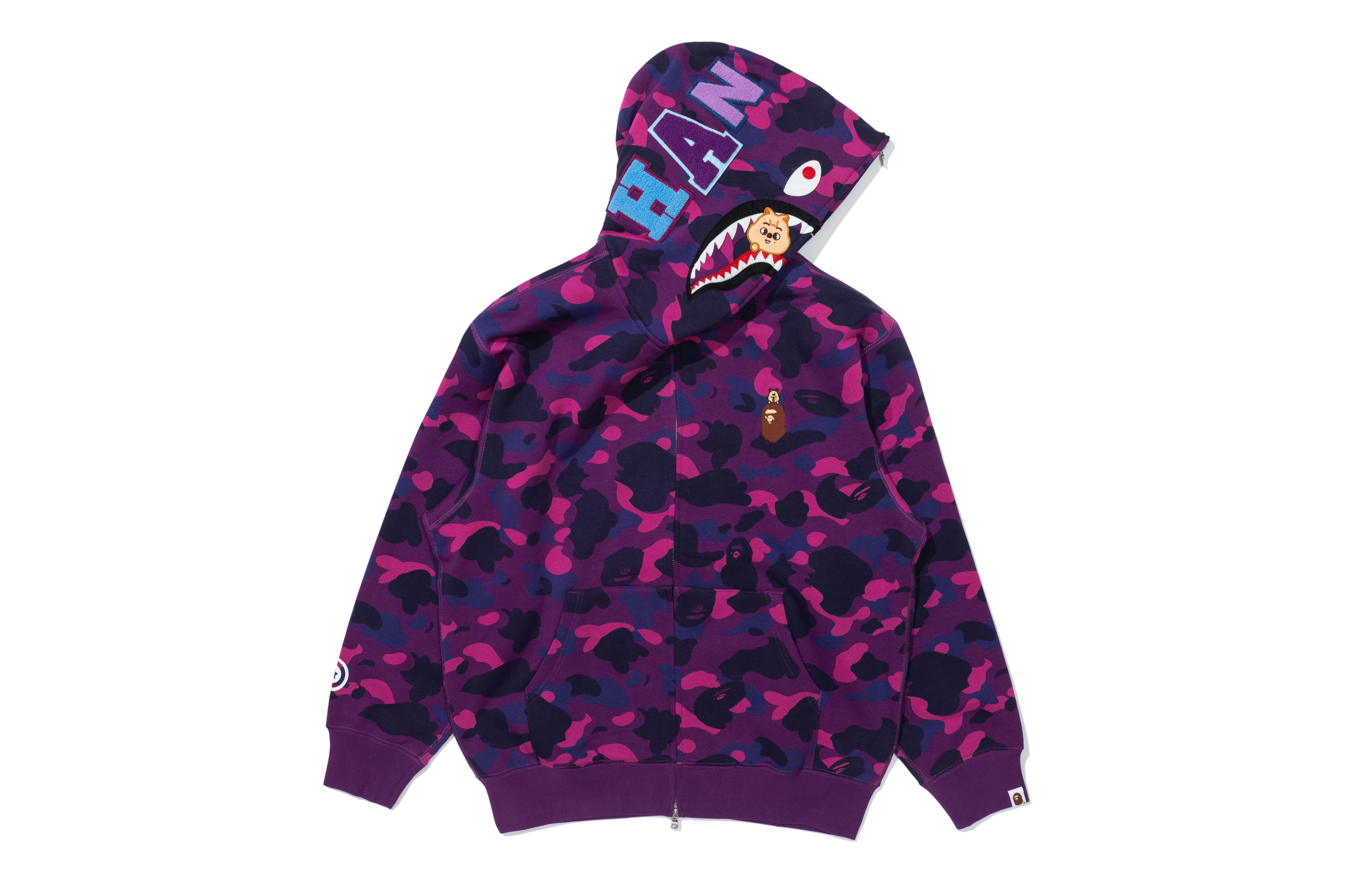 straykids パーカー ハンクオッカ A BATHING APE® BAPE X Straykids Han Quokka Shark Full Zip Hoodie