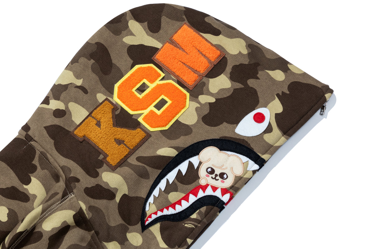BAPE X STRAY KIDS PUPPYM SHARK FULL ZIP HOODIE