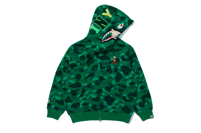 BAPE X STRAY KIDS FOXI.NY SHARK FULL ZIP HOODIE