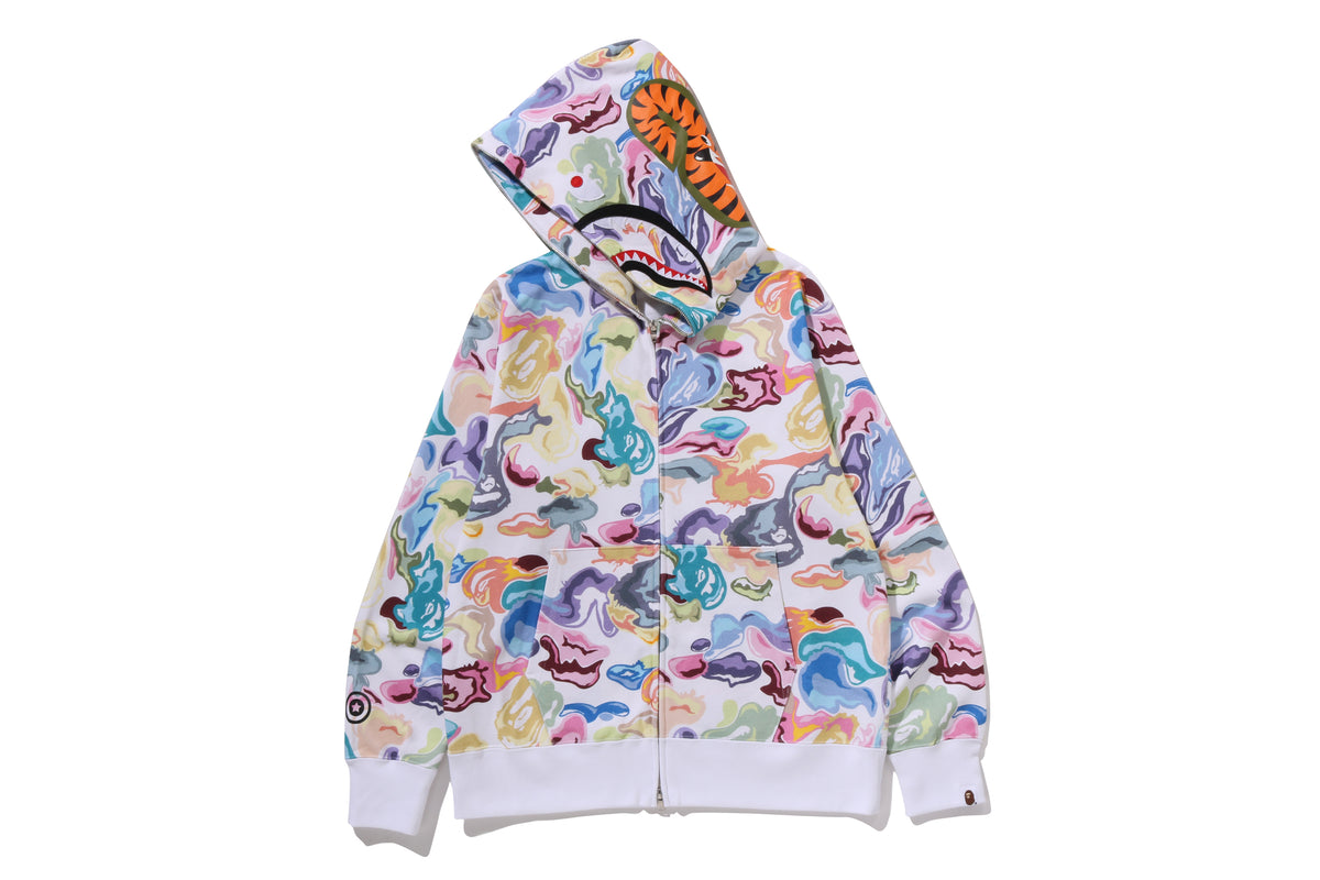 ART CAMO SHARK FULL ZIP HOODIE