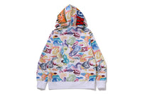 ART CAMO SHARK FULL ZIP HOODIE