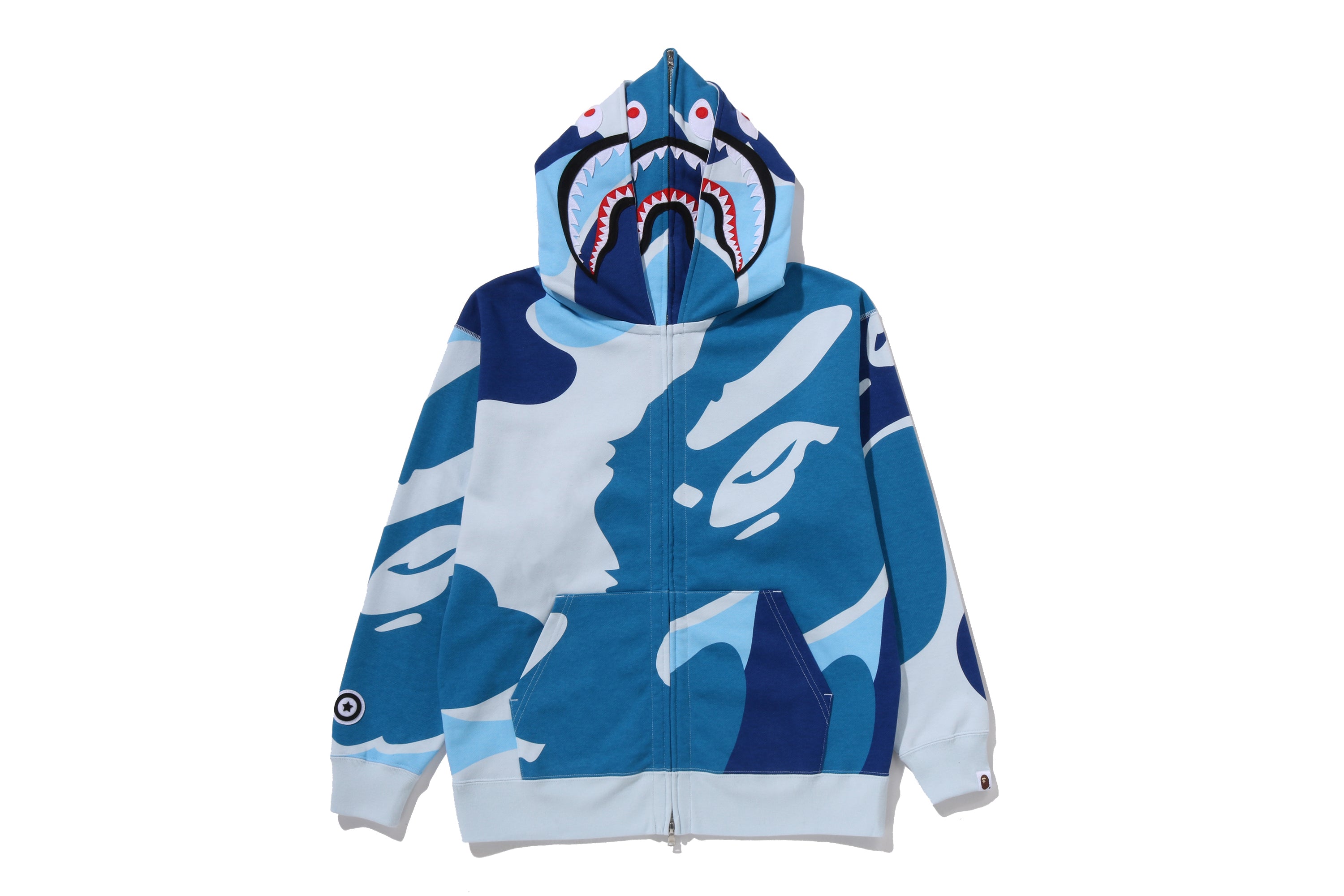 A BATHING APE® Mega Abc Camo Double Shark Relaxed Fit Full Zip