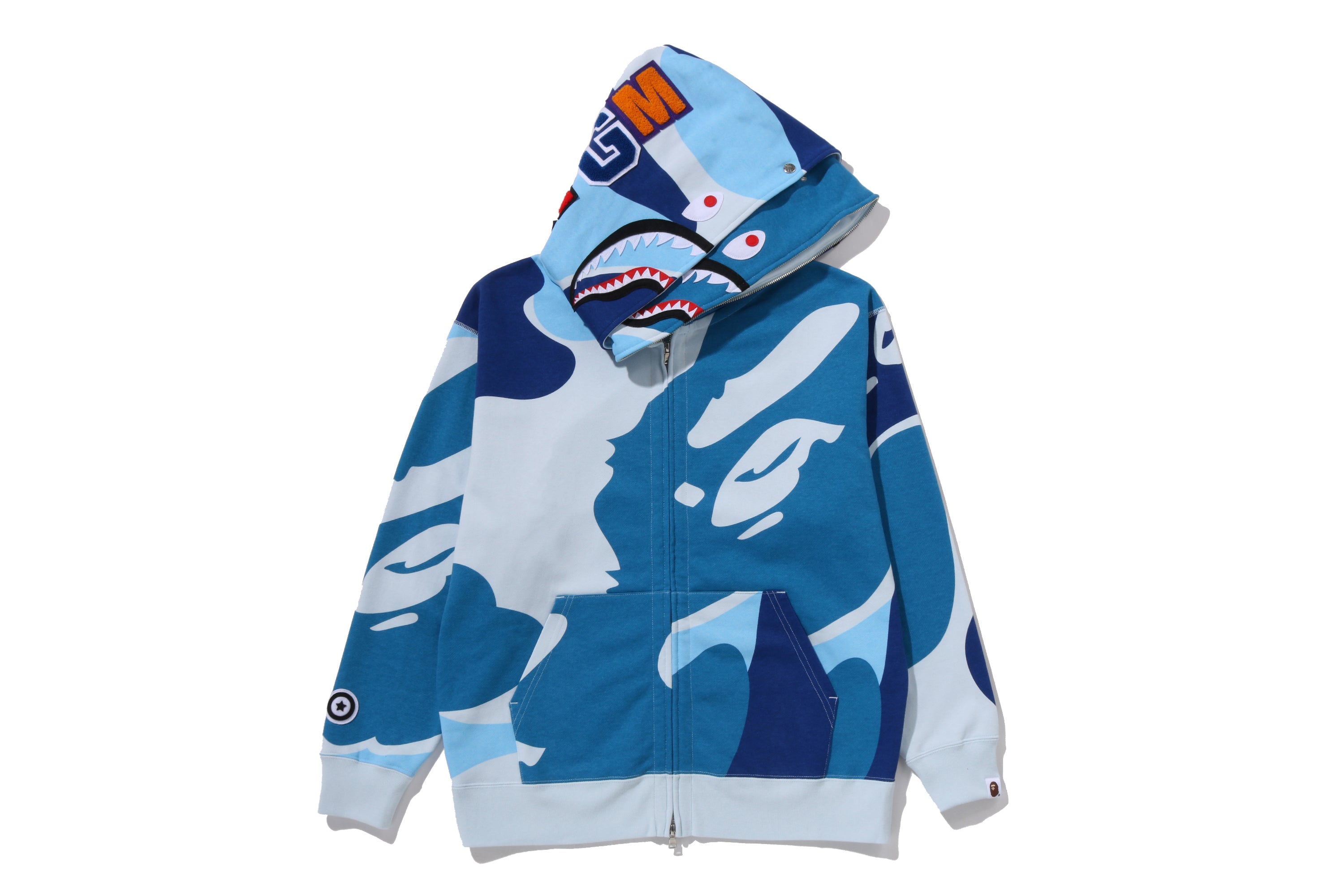A BATHING APE® Mega Abc Camo Double Shark Relaxed Fit Full Zip