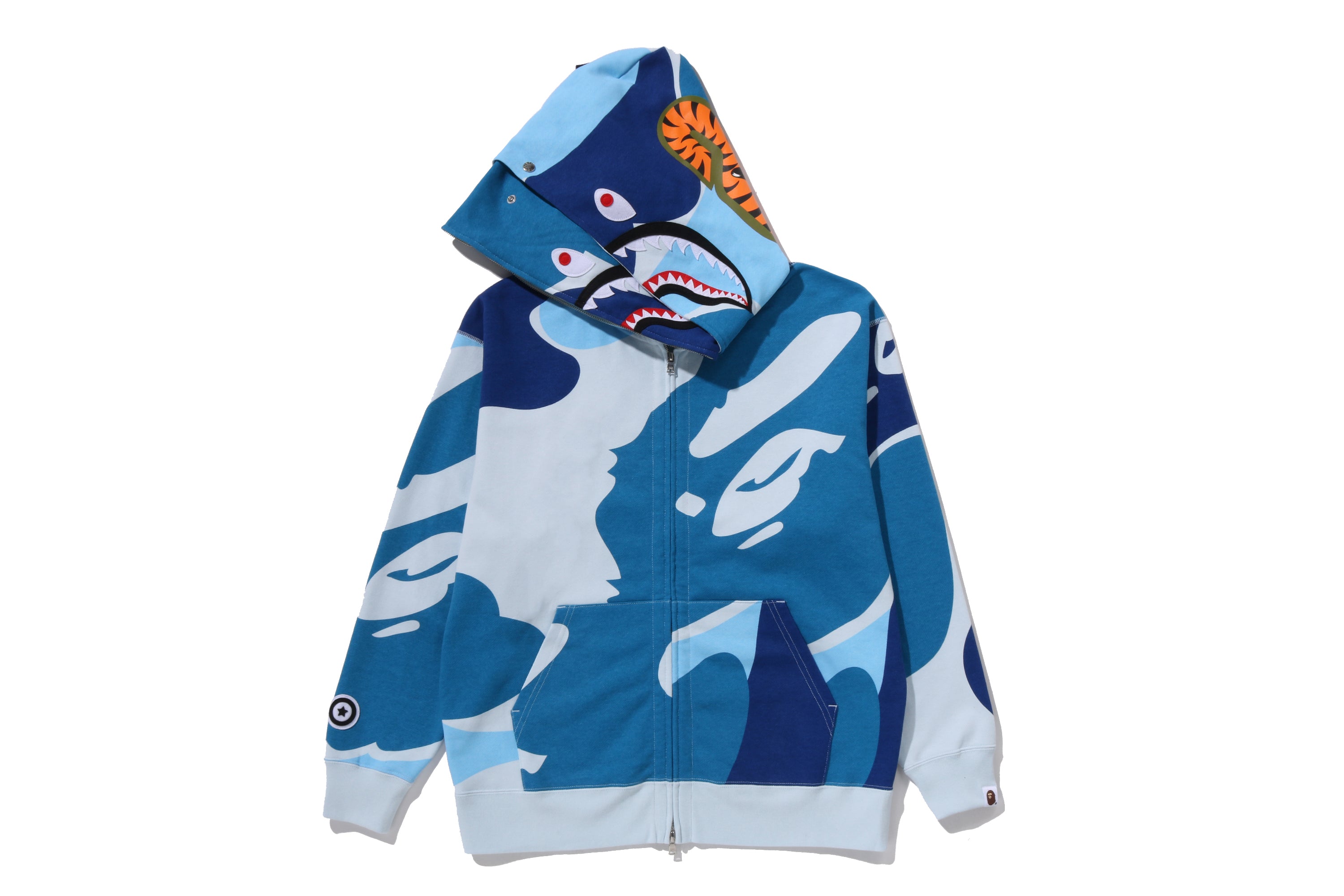A BATHING APE® Mega Abc Camo Double Shark Relaxed Fit Full Zip