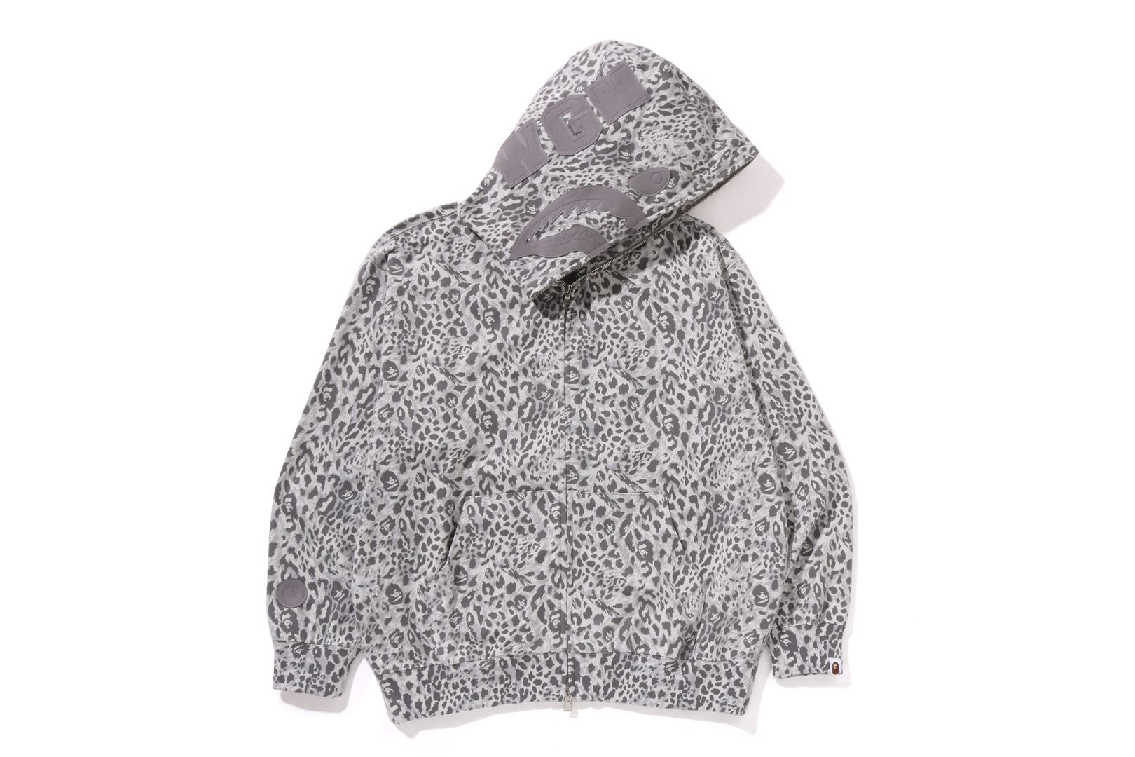 A BATHING APE® Wild Leopard Pattern Shark Relaxed Fit Full Zip