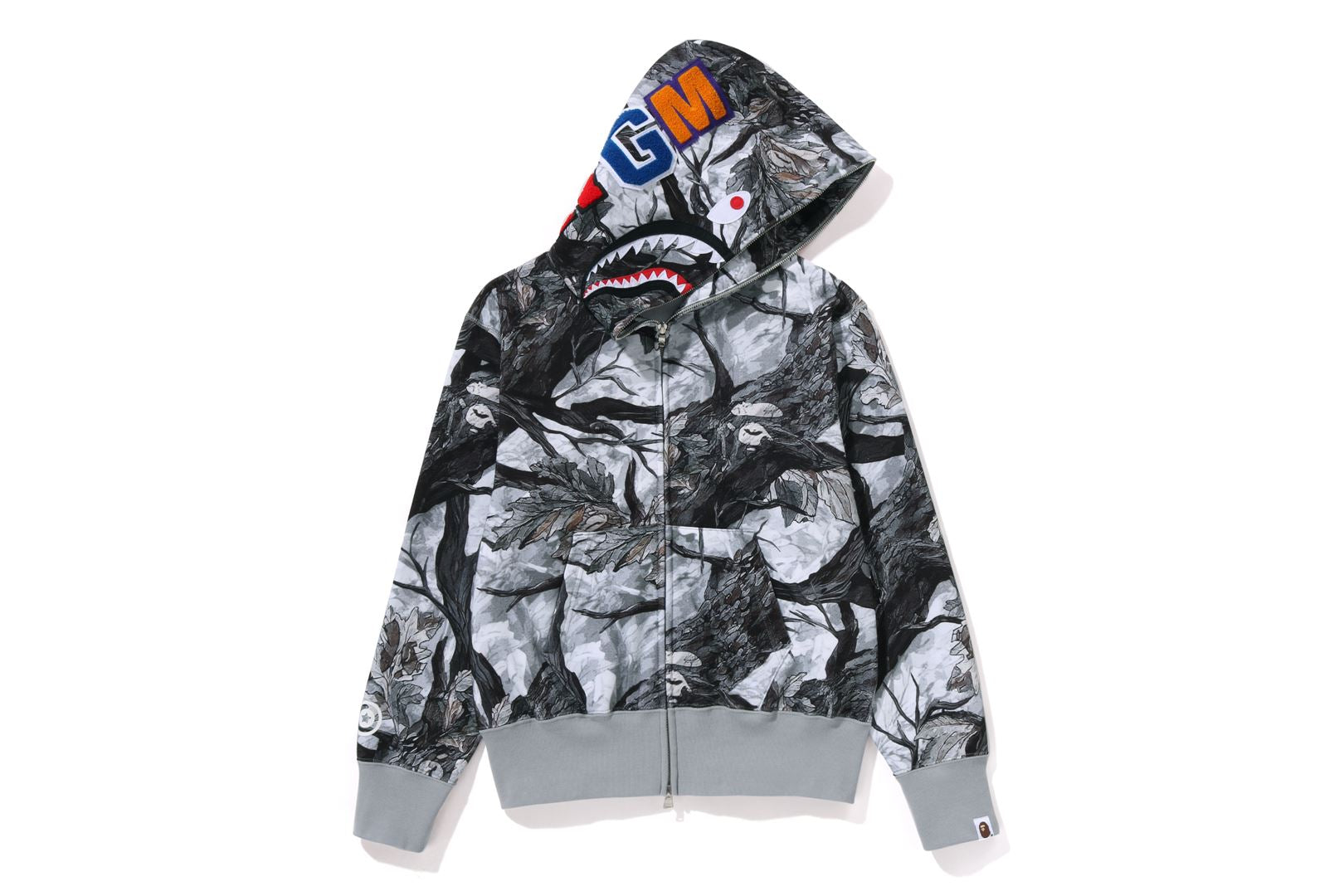 A BATHING APE® Tree Edge Camo Shark Full Zip Hoodie | Bape