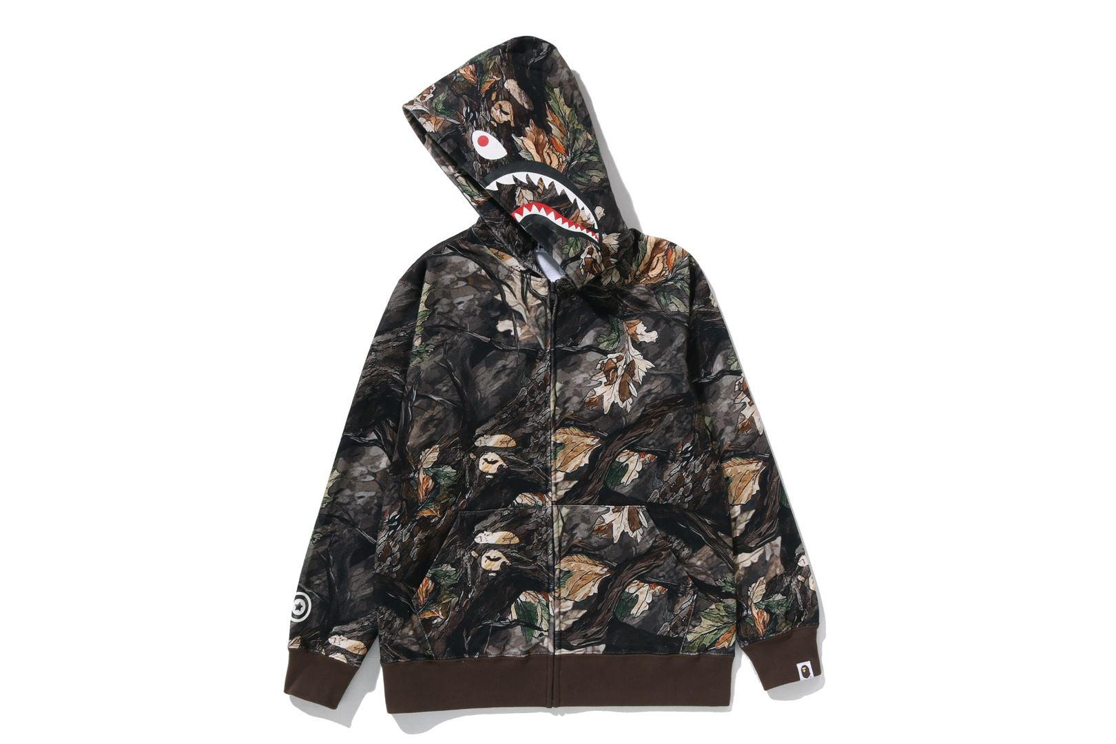 A BATHING APE® Kids Tree Edge Camo Shark Zip Hoodie Jr | Bape