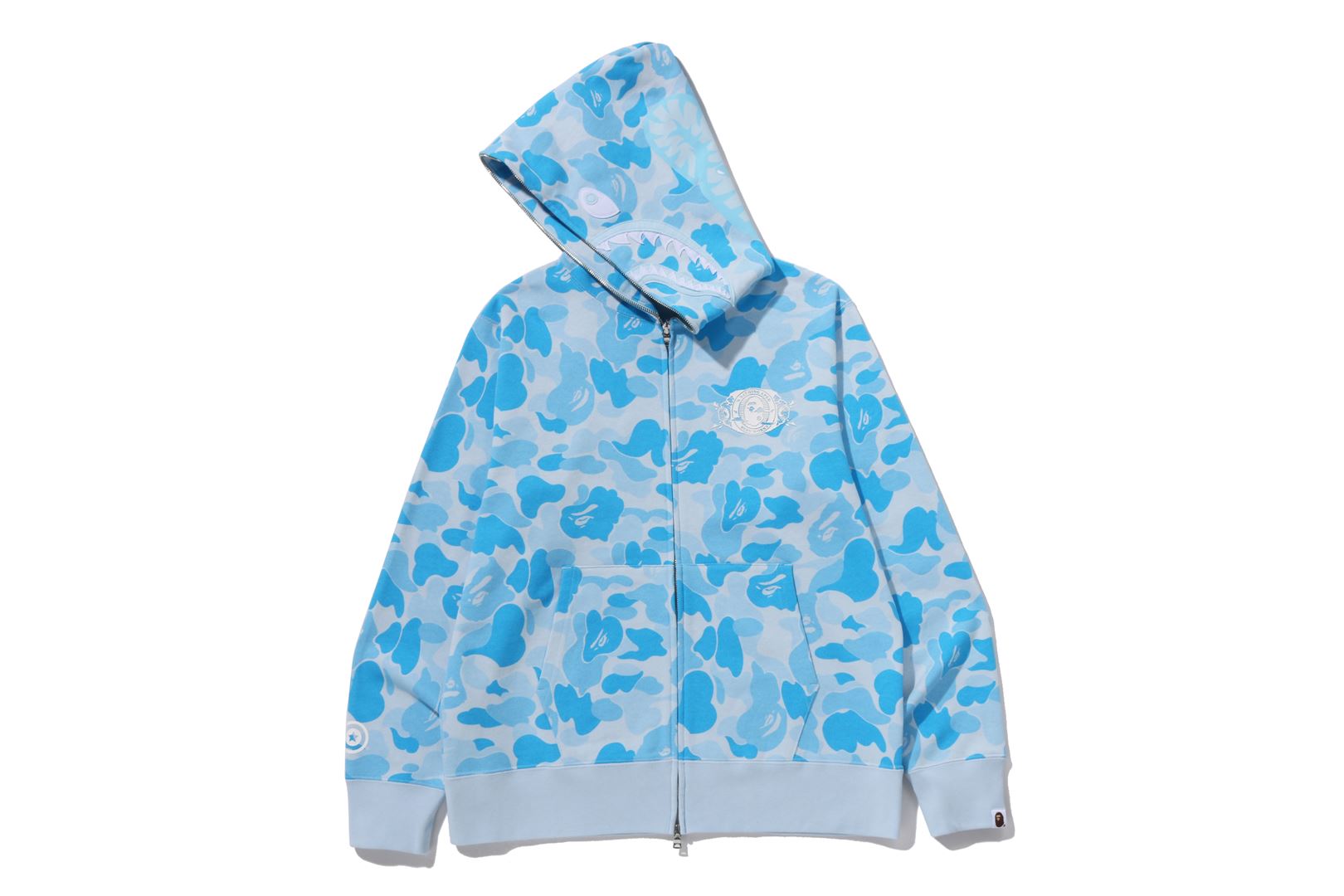 A BATHING APE® Icy BAPE Abc Camo Shark Full Zip Hoodie | Bape