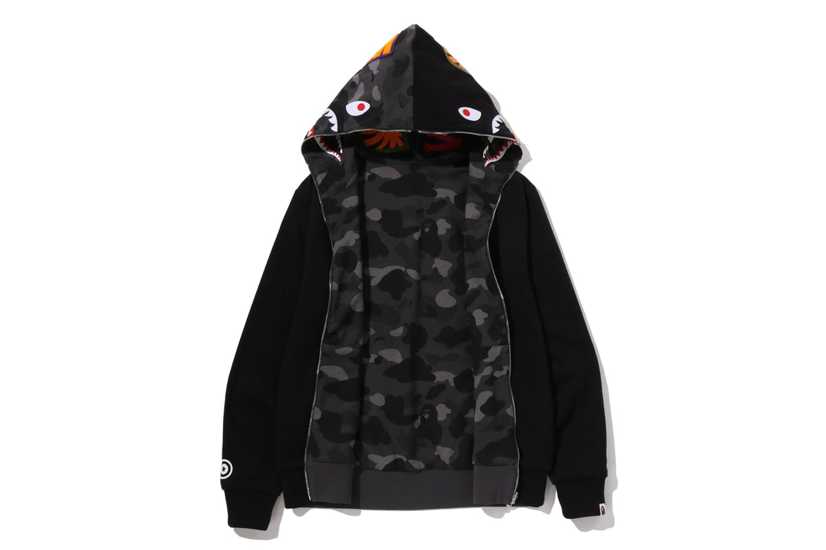 COLOR CAMO REVERSIBLE SHARK FULL ZIP HOODIE