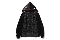 COLOR CAMO REVERSIBLE SHARK FULL ZIP HOODIE