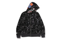 COLOR CAMO REVERSIBLE SHARK FULL ZIP HOODIE
