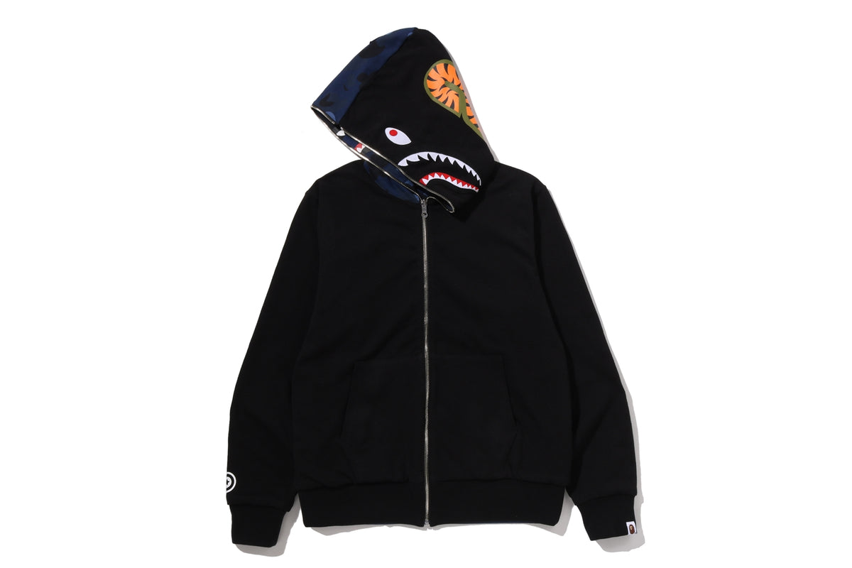 COLOR CAMO REVERSIBLE SHARK FULL ZIP HOODIE