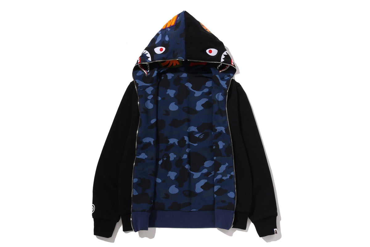 COLOR CAMO REVERSIBLE SHARK FULL ZIP HOODIE