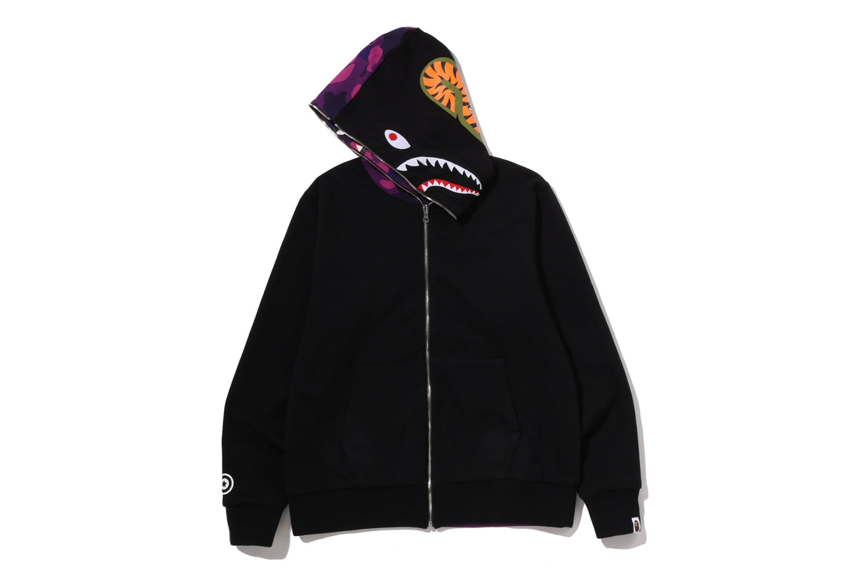 COLOR CAMO REVERSIBLE SHARK FULL ZIP HOODIE