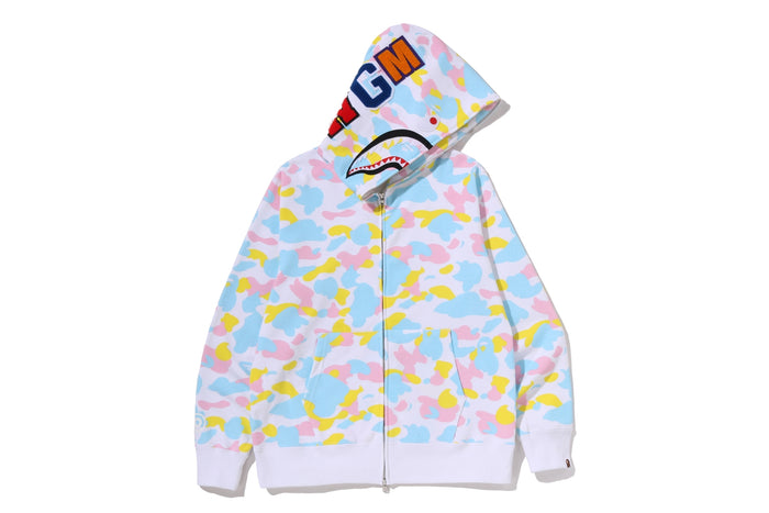 MULTI CAMO SHARK FULL ZIP HOODIE