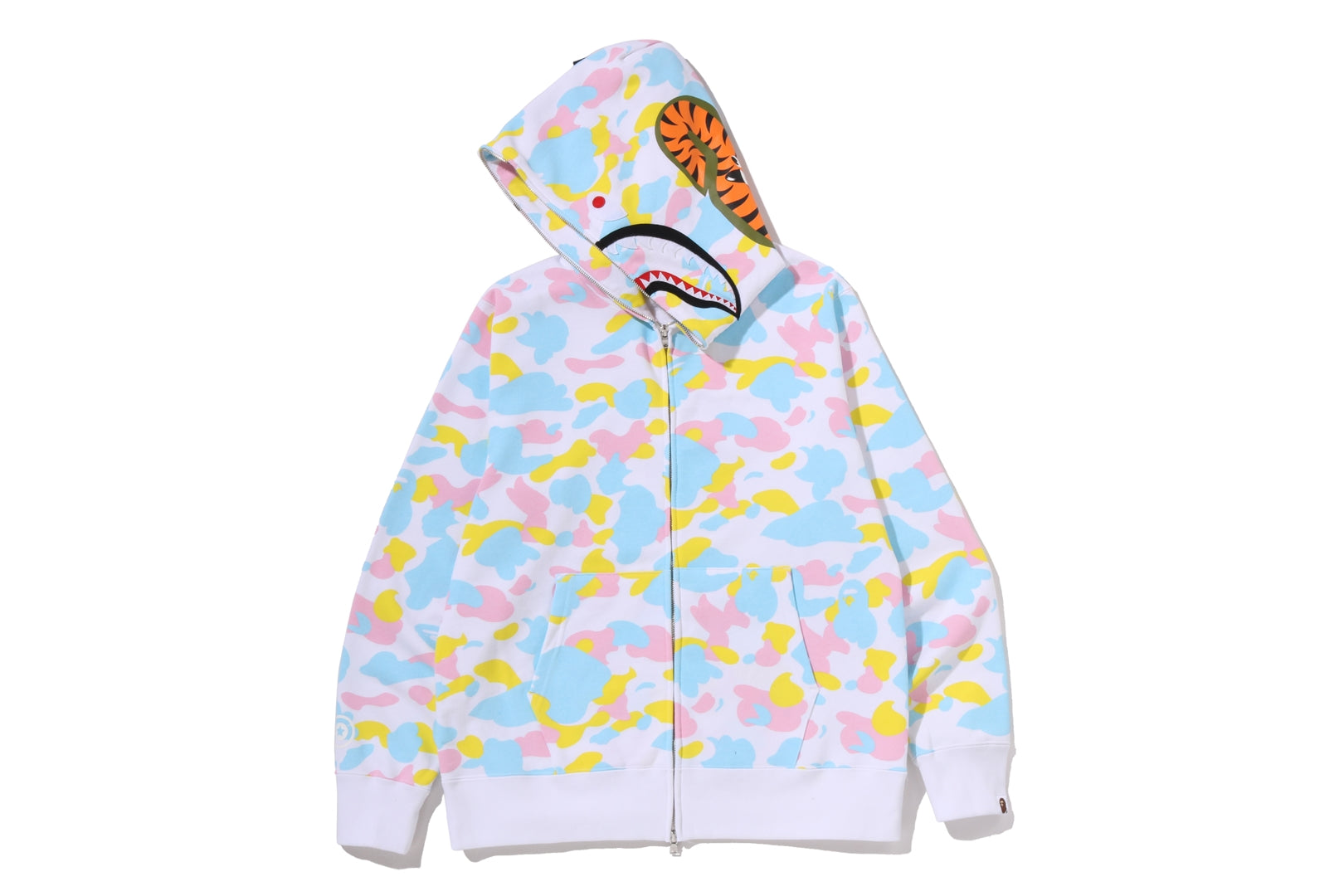A BATHING APE® Multi Camo Shark Full Zip Hoodie | Bape official