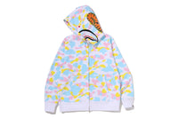 MULTI CAMO SHARK FULL ZIP HOODIE