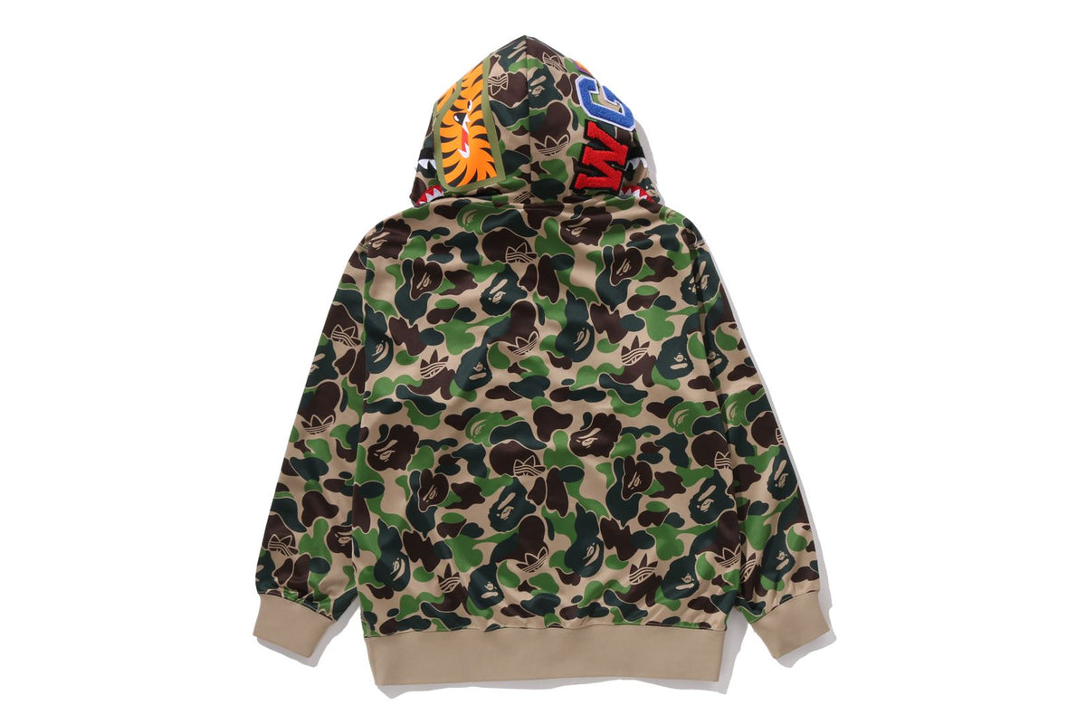BAPE X ADIDAS RELAXED FIT TRACK CAMO SHARK FULL ZIP HOODIE