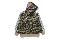 BAPE X ADIDAS RELAXED FIT TRACK CAMO SHARK FULL ZIP HOODIE