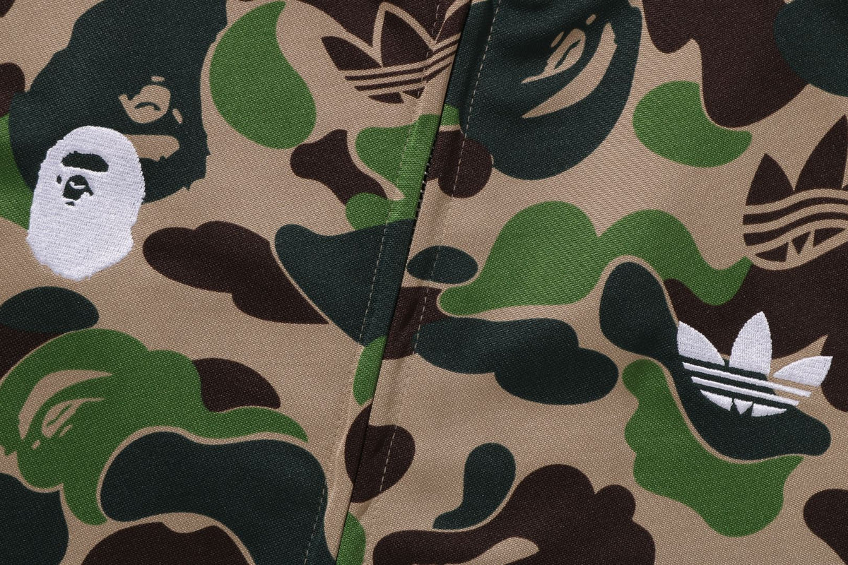 BAPE X ADIDAS RELAXED FIT TRACK CAMO SHARK FULL ZIP HOODIE