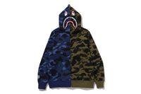 SPLIT CAMO SHARK FULL ZIP HOODIE