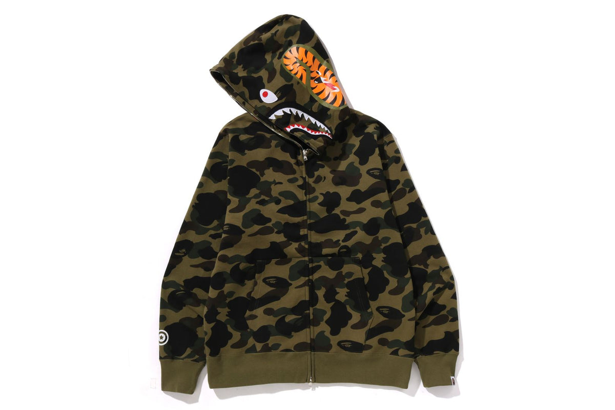 1ST CAMO SHARK FULL ZIP HOODIE