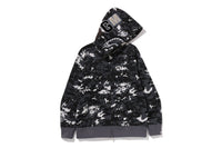 MULTI PIXEL CAMO SHARK REGULAR FIT FULL ZIP HOODIE