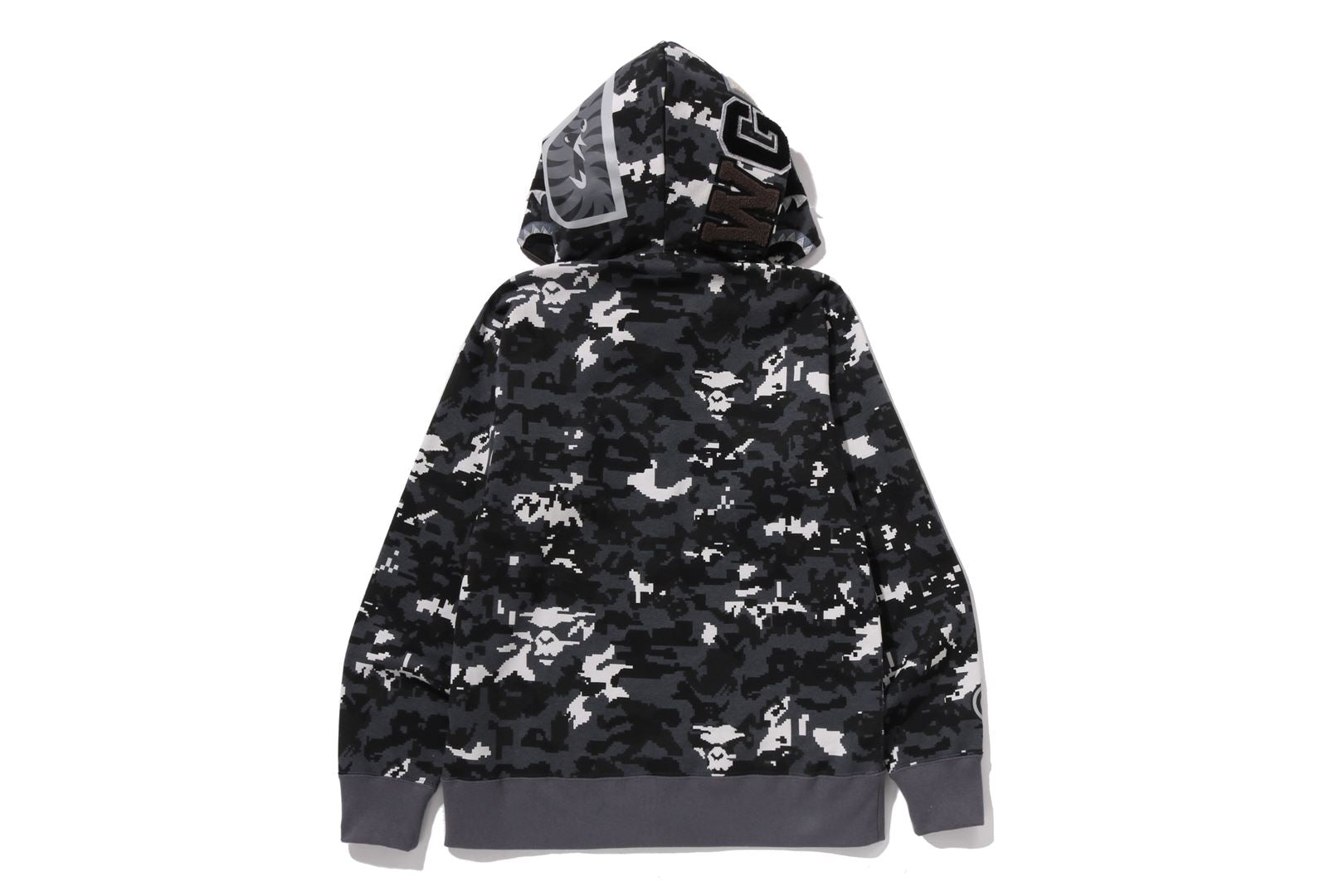 A BATHING APE® Multi Pixel Camo Shark Regular Fit Full Zip Hoodie