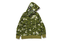MULTI PIXEL CAMO SHARK REGULAR FIT FULL ZIP HOODIE