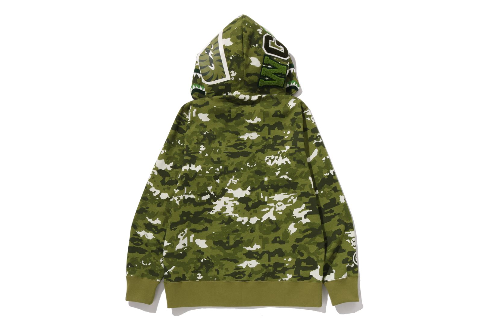 A BATHING APE® Multi Pixel Camo Shark Regular Fit Full Zip Hoodie