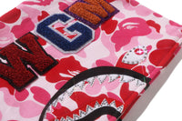 ABC CAMO CRYSTAL STONE SHARK CROPPED FULL ZIP HOODIE LADIES