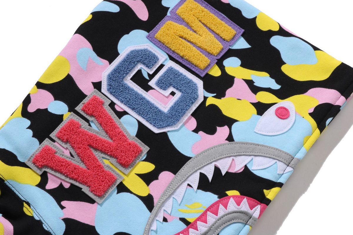 NEW MULTI CAMO SHARK CROPPED FULL ZIP HOODIE LADIES