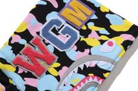 NEW MULTI CAMO SHARK CROPPED FULL ZIP HOODIE LADIES