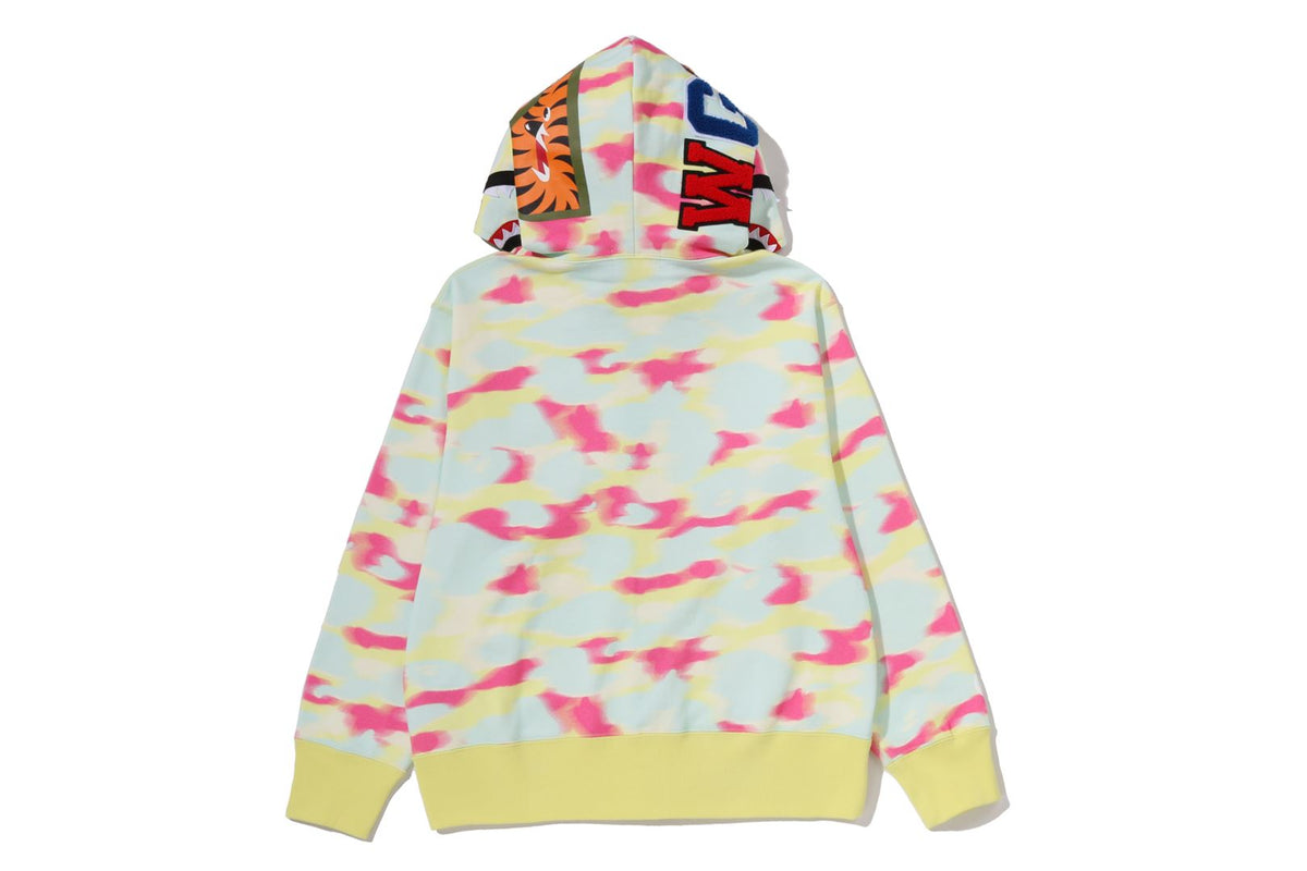 SCREEN CAMO SHARK FULL ZIP HOODIE