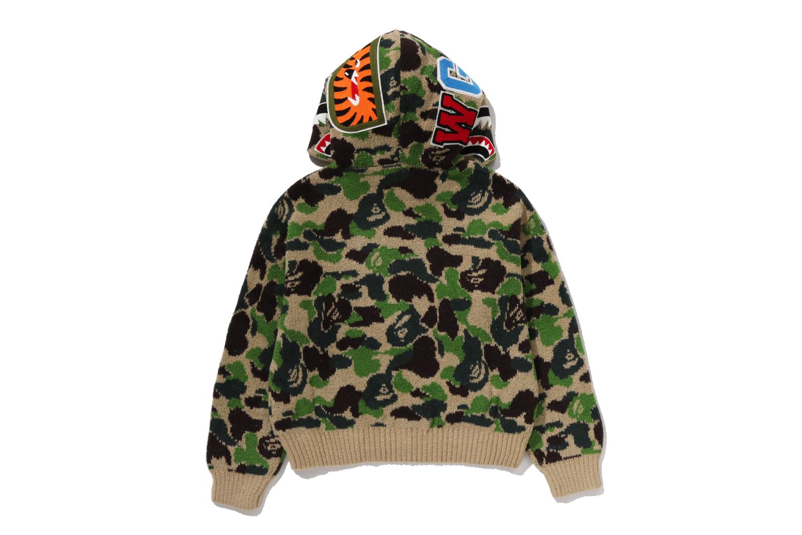 A BATHING APE® Abc Camo Towel Jacquard Shark Cropped Full Zip
