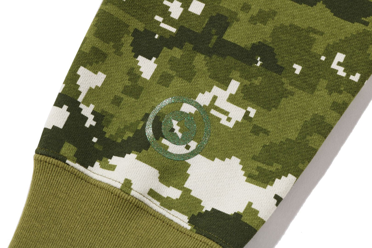 MULTI PIXEL CAMO SHARK FULL ZIP HOODIE LADIES