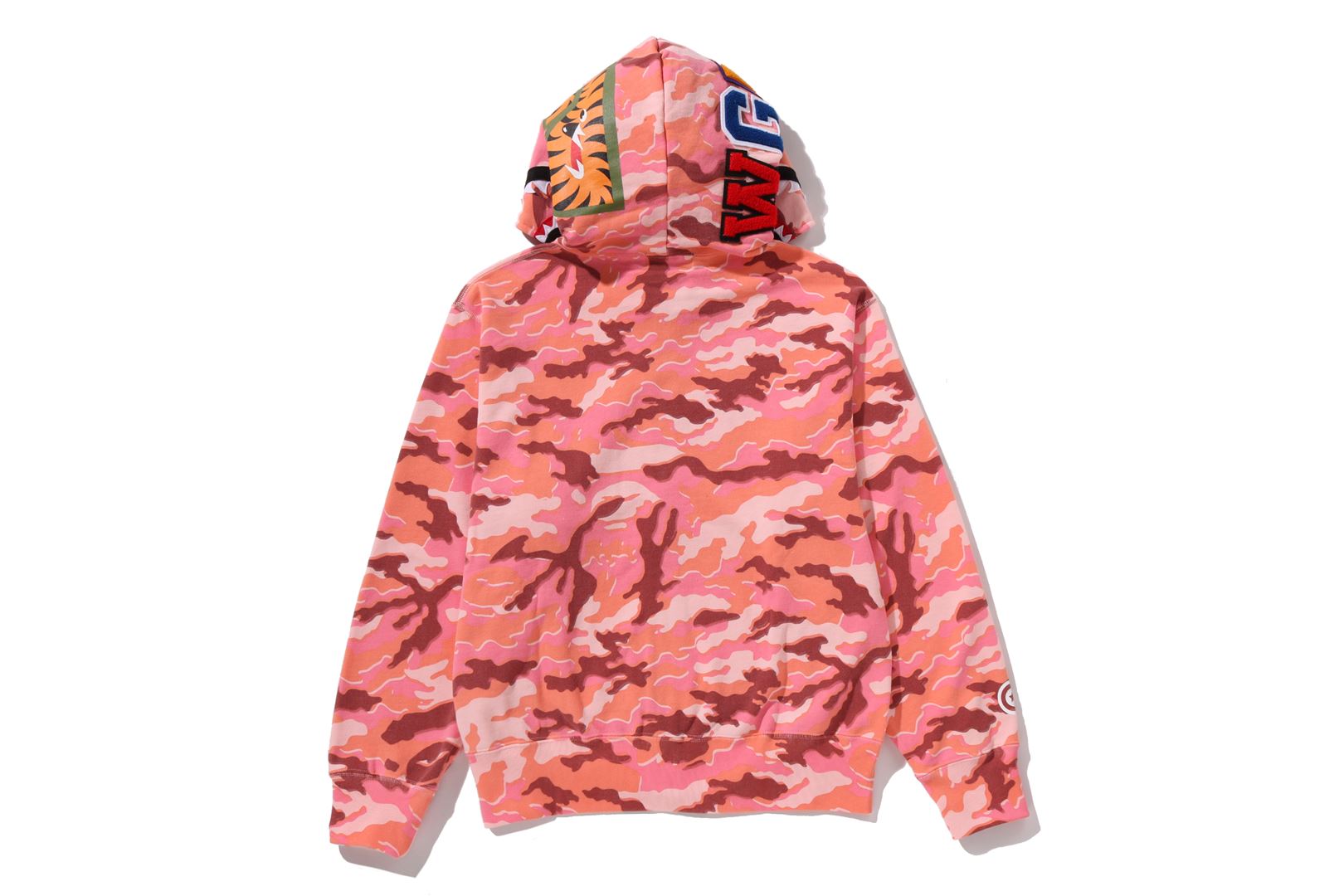 A BATHING APE® Glitch Woodland Camo Shark Full Zip Hoodie | Bape