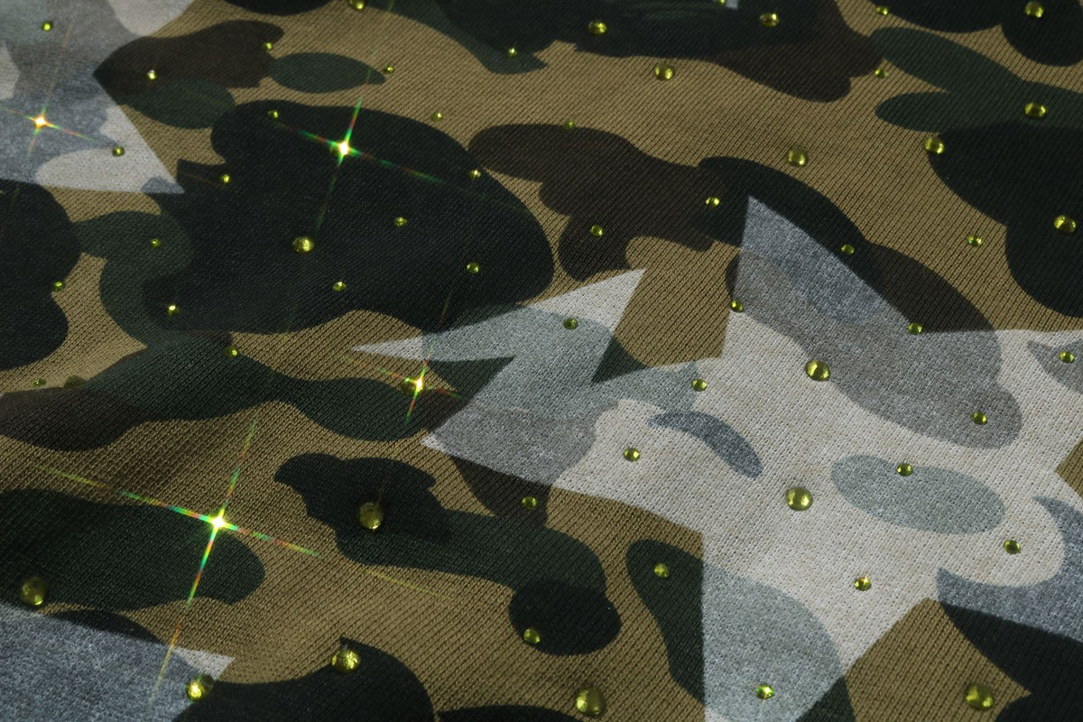 STA OVER PRINT 1ST CAMO CRYSTAL STONE COLLEGE FULL ZIP HOODIE LADIES