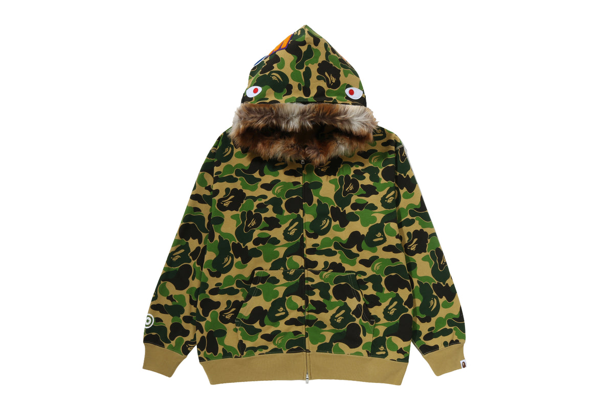 ABC CAMO FUR HOOD SHARK RELAXED FIT FULL ZIP HOODIE