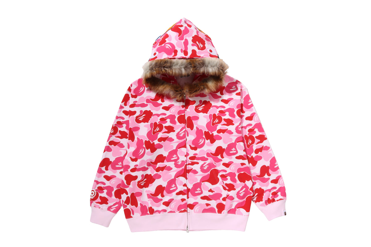ABC CAMO FUR HOOD SHARK RELAXED FIT FULL ZIP HOODIE