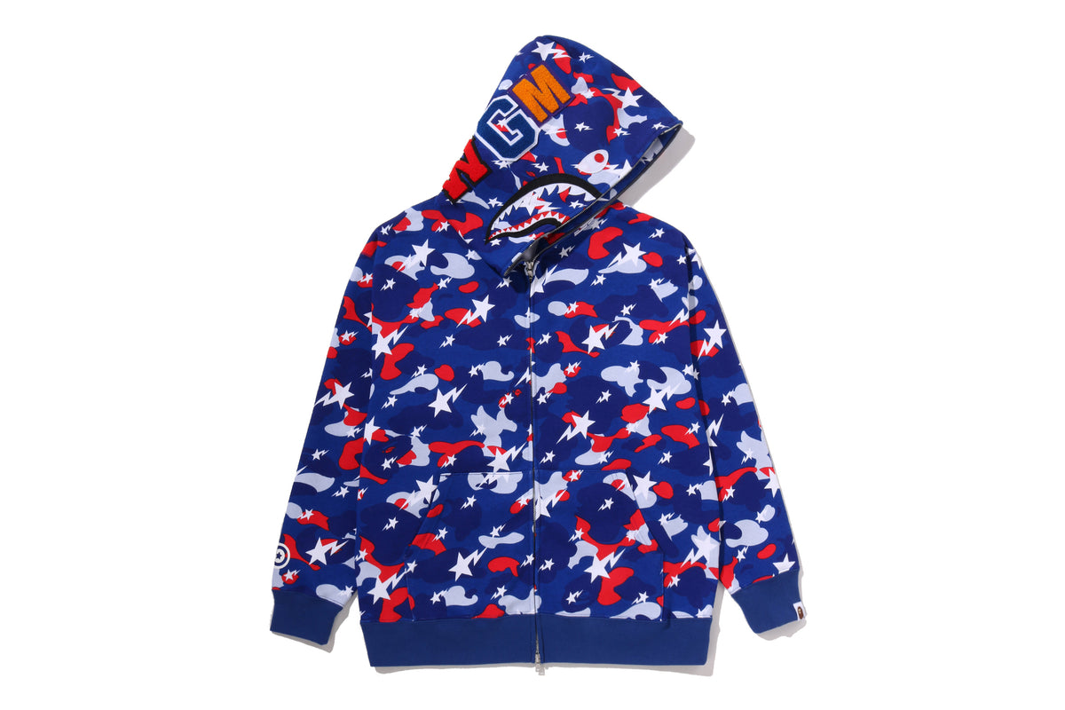 STA STRIKE CAMO SHARK RELAXED FIT FULL ZIP HOODIE