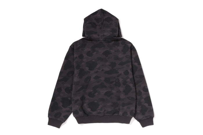 COLOR CAMO HEAVY WASHED CROPPED FIT ZIP HOODIE